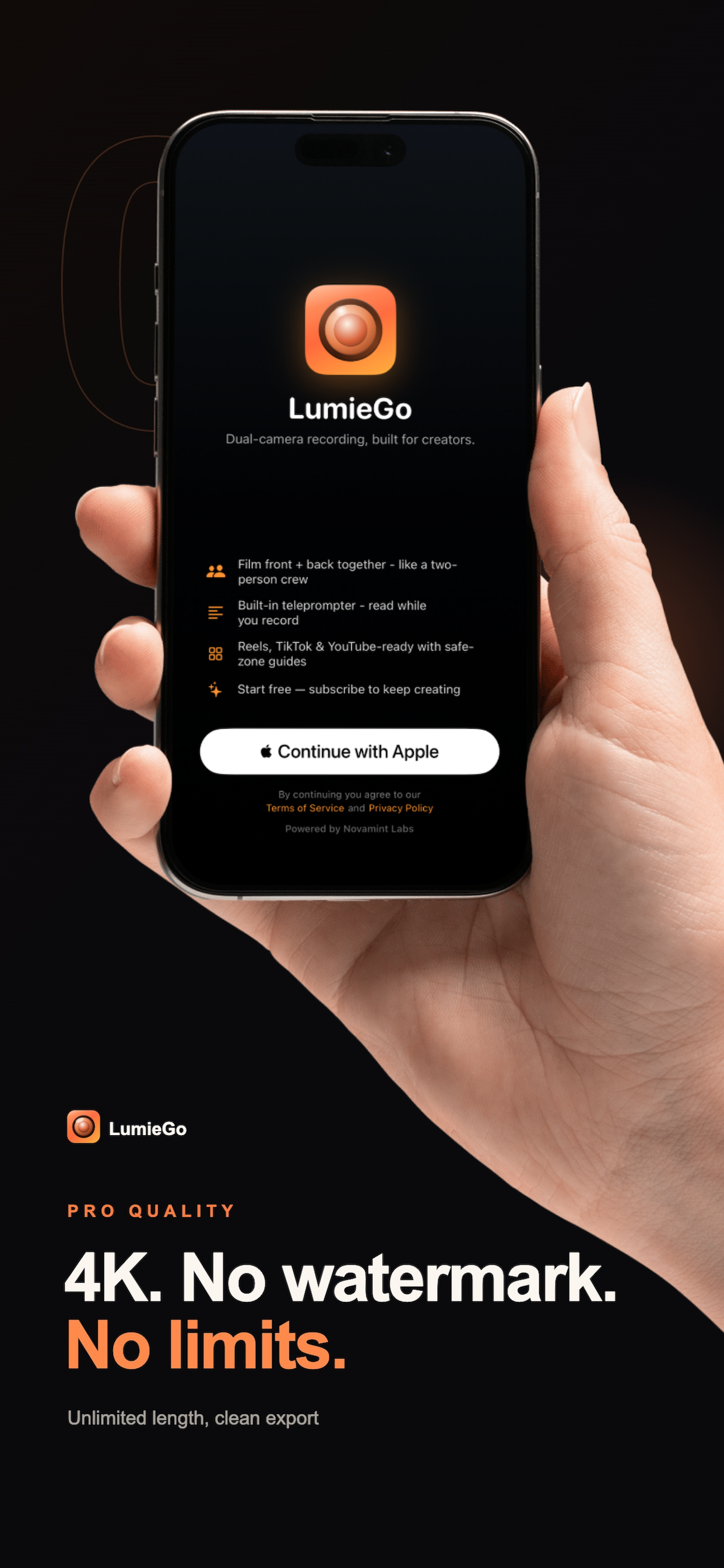 LumieGo pro quality features